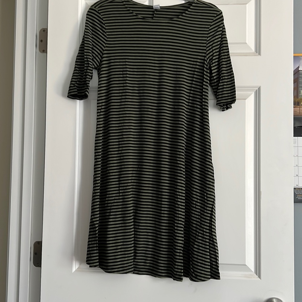 Green and Black Dress